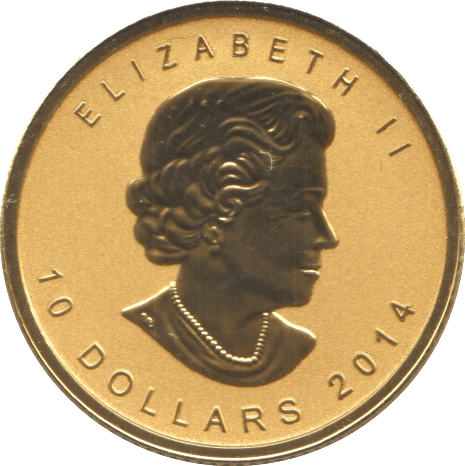 2014 GOLD 1/4 OUNCE PROOF MAPLE LEAF CANADA - Gold World Coins - Cambridgeshire Coins