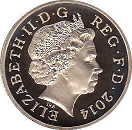 2014 ONE POUND PROOF SHIELD - £1 Proof - Cambridgeshire Coins