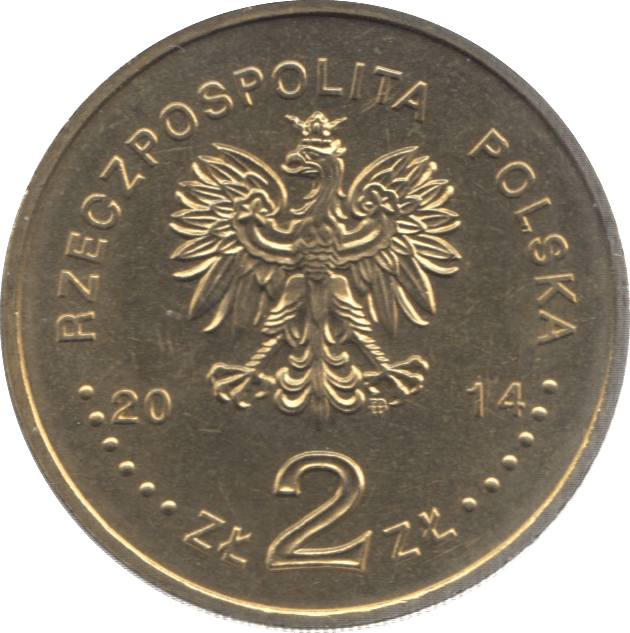 2014 POLAND 2 ZLOTY - WORLD COINS - Cambridgeshire Coins