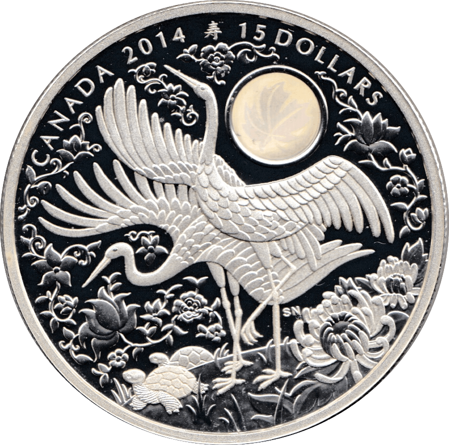 2014 SILVER 15 DOLLARS ROYAL CANADIAN MAPLE OF LONGEVITY - SILVER WORLD COINS - Cambridgeshire Coins