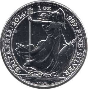 2014 SILVER BRITANNIA ONE OUNCE TWO POUNDS - Cambridgeshire Coins