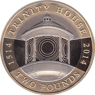 2014 TWO POUND £2 PROOF COIN TRINITY HOUSE - £2 Proof - Cambridgeshire Coins