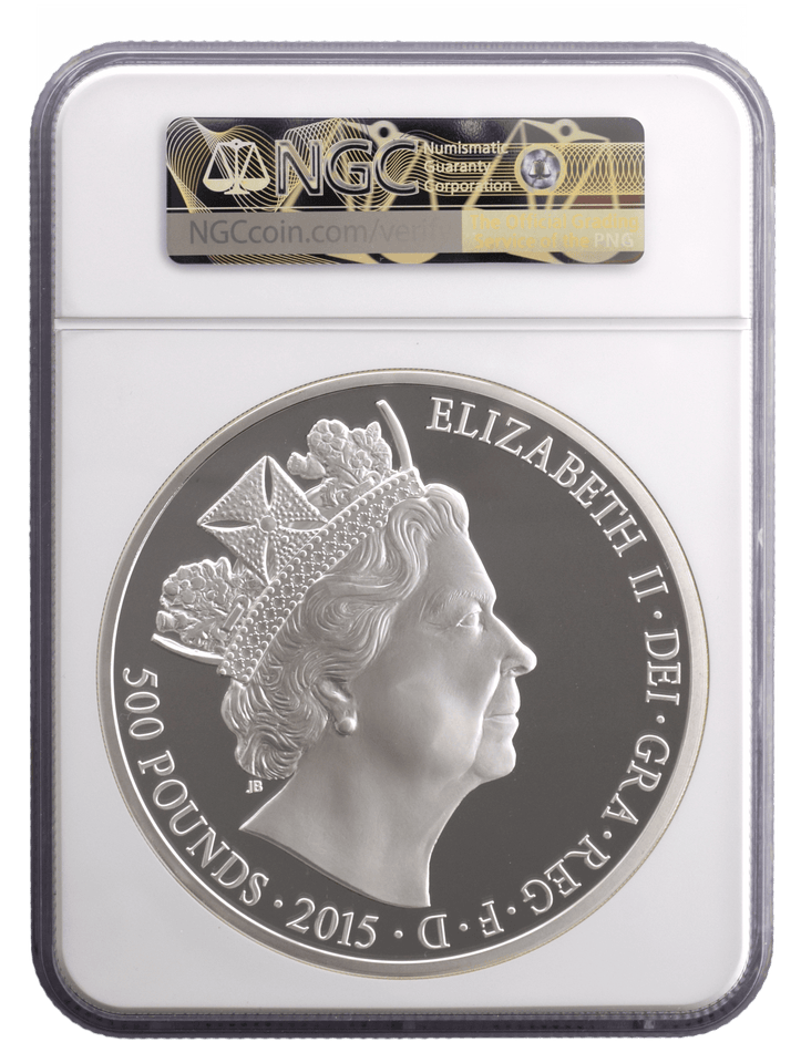 2015 1 KILO SILVER PROOF £500 LONGEST REIGNING MONARCH QE II (NGC) PF 69 ULTRA CAMEO - NGC CERTIFIED COINS - Cambridgeshire Coins