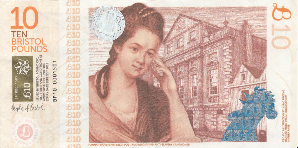 2015 10 POUNDS NOTE BRISTOL CITY REF 1173 - World Banknotes - Cambridgeshire Coins
