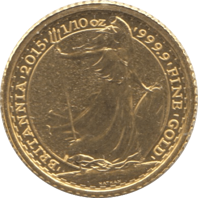 2015 BU GOLD 1/10TH OUNCE BRITANNIA - Gold World Coins - Cambridgeshire Coins