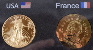 2015 Fine Gold Proof WWII Allied 4 Coin Quarter Ounce Set Box - Gold Proof Sets - Cambridgeshire Coins