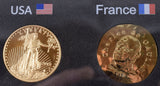 2015 Fine Gold Proof WWII Allied 4 Coin Quarter Ounce Set Box - Gold Proof Sets - Cambridgeshire Coins
