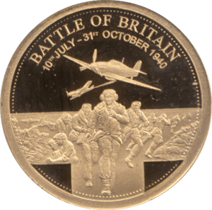 2015 GOLD PROOF BATTLE OF BRITAIN 1940 HISTORY OF BRITAIN WITH COA REF 17 - GOLD COMMEMORATIVE - Cambridgeshire Coins