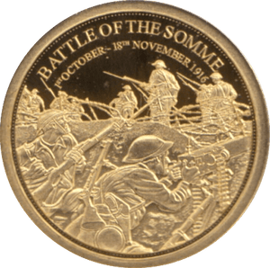 2015 GOLD PROOF BATTLE OF SOMME 1916 HISTORY OF BRITAIN WITH COA REF 14 - GOLD COMMEMORATIVE - Cambridgeshire Coins