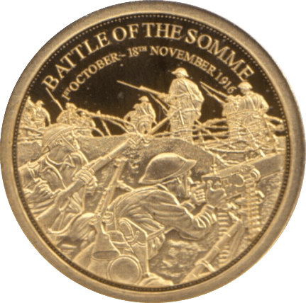 2015 GOLD PROOF BATTLE OF SOMME 1916 HISTORY OF BRITAIN WITH COA REF 14 - GOLD COMMEMORATIVE - Cambridgeshire Coins