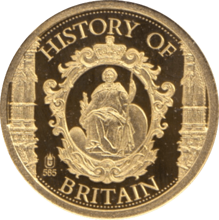 2015 GOLD PROOF BATTLE OF TRAFALGAR 1805 HISTORY OF BRITAIN WITH COA REF 16 - GOLD COMMEMORATIVE - Cambridgeshire Coins