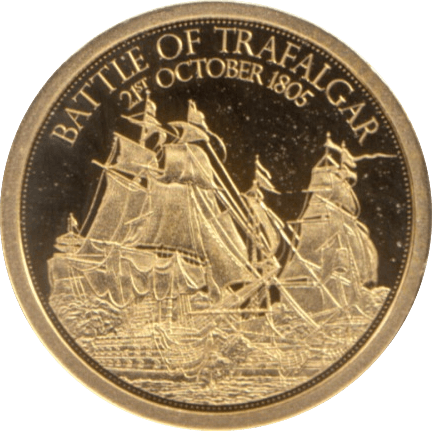 2015 GOLD PROOF BATTLE OF TRAFALGAR 1805 HISTORY OF BRITAIN WITH COA REF 16 - GOLD COMMEMORATIVE - Cambridgeshire Coins