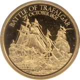 2015 GOLD PROOF BATTLE OF TRAFALGAR 1805 HISTORY OF BRITAIN WITH COA REF 16 - GOLD COMMEMORATIVE - Cambridgeshire Coins