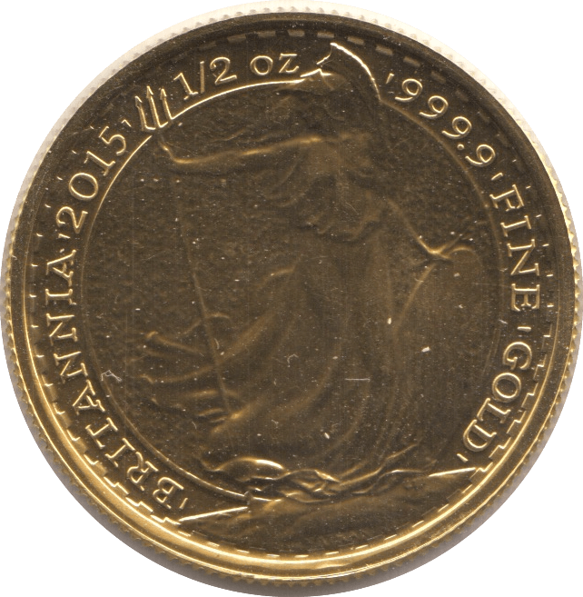 2015 HALF OUNCE GOLD £50 BRITANNIA COIN BRILLIANT UNCIRCULATED - GOLD BRITANNIAS - Cambridgeshire Coins