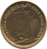 2015 HALF OUNCE GOLD £50 BRITANNIA COIN BRILLIANT UNCIRCULATED - GOLD BRITANNIAS - Cambridgeshire Coins