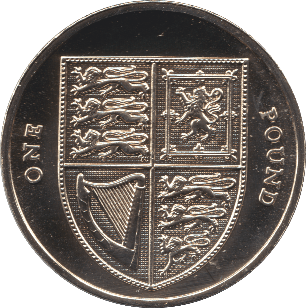 2015 ONE POUND £1 SHIELD BRILLIANT UNCIRCULATED BU £1 BU