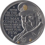 2015 PROOF JERSEY COMMEMORATIVE CHURCHILL COIN FIVE POUNDS - SILVER WORLD COINS - Cambridgeshire Coins