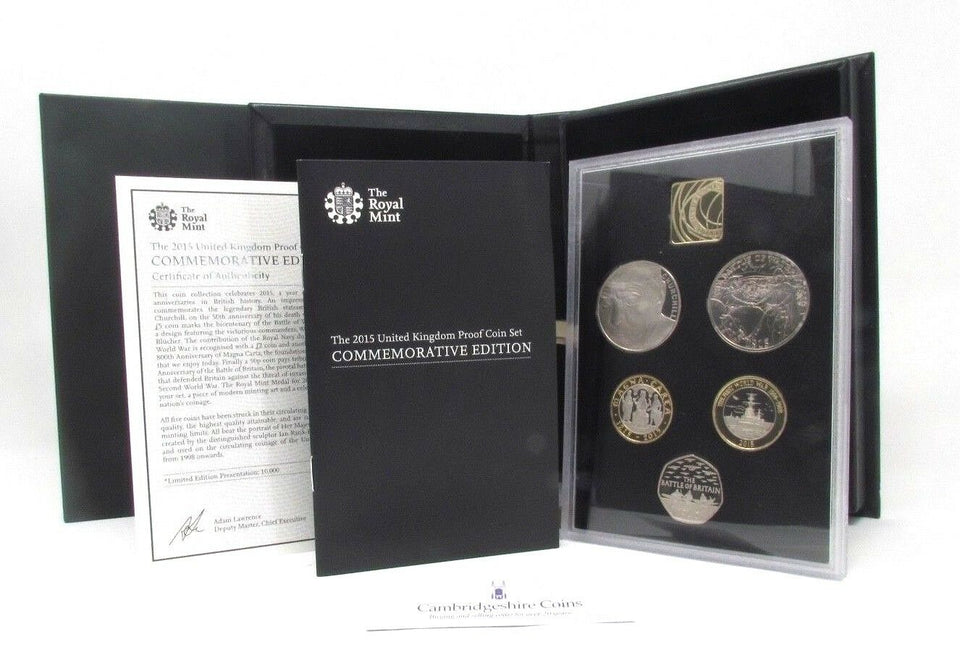 2015 ROYAL MINT COMMEMORATIVE PROOF SET - PROOF SET black - Cambridgeshire Coins
