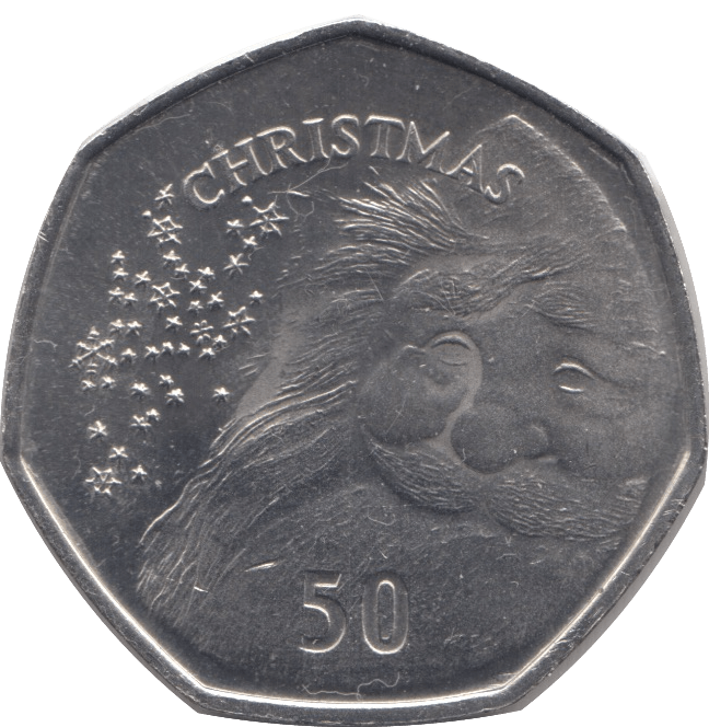 2015 UNCIRCULATED CHRISTMAS 50P FATHER CHRISTMAS GIBRALTAR - 50P CHRISTMAS - Cambridgeshire Coins