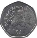 2015 UNCIRCULATED CHRISTMAS 50P FATHER CHRISTMAS GIBRALTAR - 50P CHRISTMAS - Cambridgeshire Coins