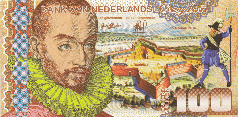2016 100 HONDERD GULDEN NETHERLANDS CEYLON REF 1155 - World Banknotes - Cambridgeshire Coins