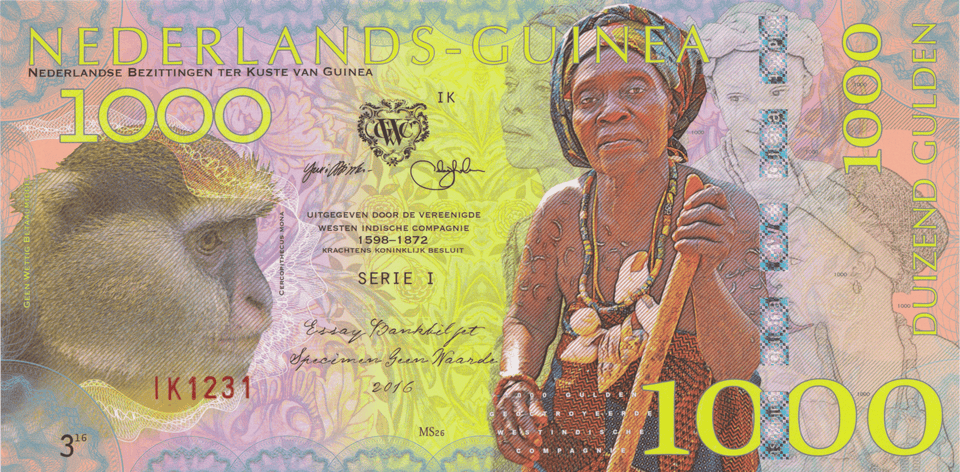2016 1000 HONDERD GULDEN NETHERLANDS GUINEA REF 1157 - World Banknotes - Cambridgeshire Coins