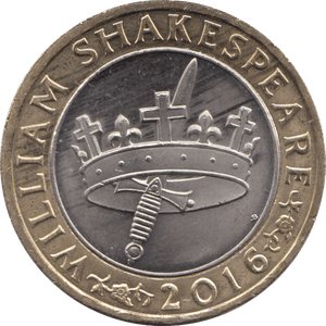 2016 £2 CIRCULATED SHAKESPEARE DAGGAR - £2 CIRCULATED - Cambridgeshire Coins