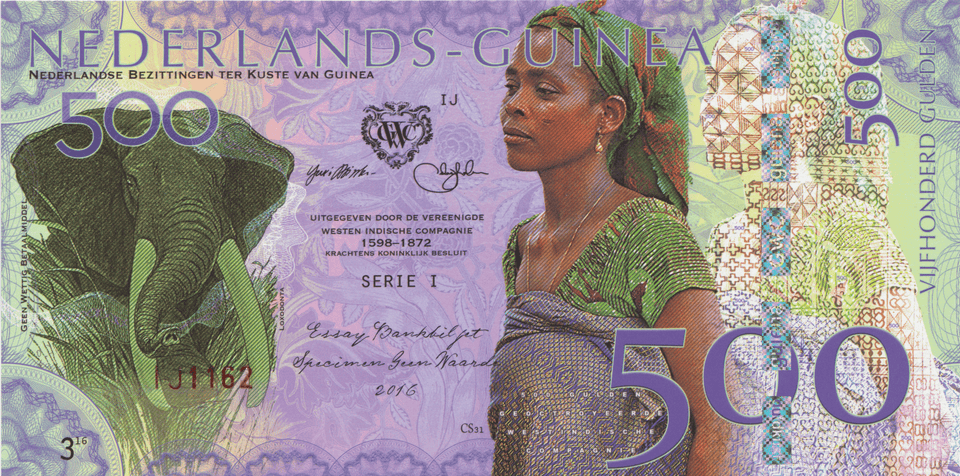 2016 500 GULDEN NETHERLANDS-GUINEA BANKNOTE REF 1165 - World Banknotes - Cambridgeshire Coins