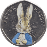 2016 50p PETER RABBIT COLOURED CIRCULATED BEATRIX COIN - BEATRIX POTTER - Cambridgeshire Coins
