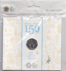 2016 BRILLIANT UNCIRCULATED 50P COIN BEATRIX POTTER PETER RABBIT SEALED - 50p BU Pack - Cambridgeshire Coins