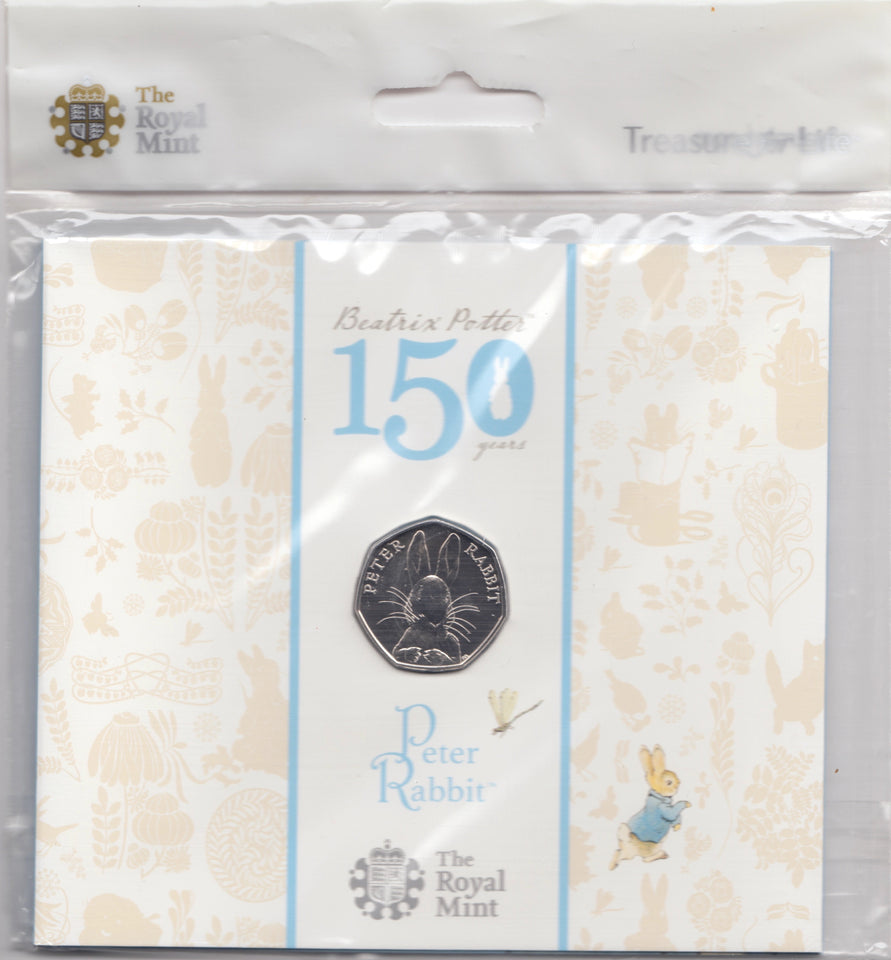 2016 BRILLIANT UNCIRCULATED 50P COIN BEATRIX POTTER PETER RABBIT SEALED - 50p BU Pack - Cambridgeshire Coins