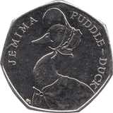 2016 CIRCULATED 50P JEMIMA PUDDLEDUCK BEATRIX POTTER - 50P CIRCULATED - Cambridgeshire Coins
