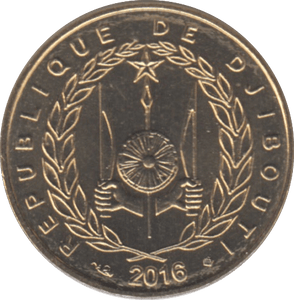 2016 DJIBOUTI 10 FRANCS - WORLD COINS - Cambridgeshire Coins