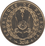 2016 DJIBOUTI 10 FRANCS - WORLD COINS - Cambridgeshire Coins