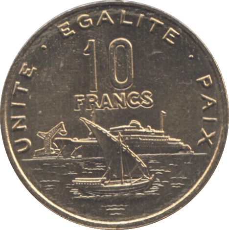 2016 DJIBOUTI 10 FRANCS - WORLD COINS - Cambridgeshire Coins