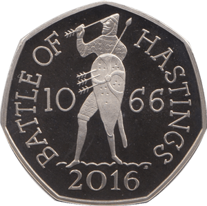 2016 FIFTY PENCE PROOF BATTLE OF HASTINGS - 50p Proof - Cambridgeshire Coins