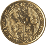 2016 GOLD 1/4 OUNCE LION OF ENGLAND QUEENS BEASTS - GOLD BRITANNIAS - Cambridgeshire Coins