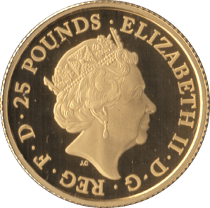 2016 GOLD £25 QUARTER OUNCE BRITANNIA COIN ( PROOF ) - GOLD BRITANNIAS - Cambridgeshire Coins