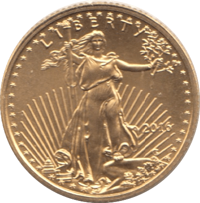 2016 GOLD FIVE DOLLARS USA - Gold World Coins - Cambridgeshire Coins