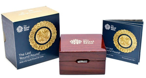 2016 GOLD PROOF THE LAST ROUND POUND £1 COIN ROYAL MINT BOX AND COA - Gold Proof £1 - Cambridgeshire Coins