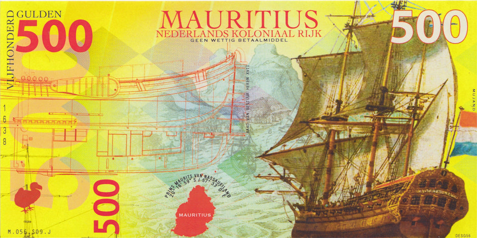 2016 NETHERLANDS-MAURITIUS 500 GULDEN BANKNOTE REF 1519 - World Banknotes - Cambridgeshire Coins
