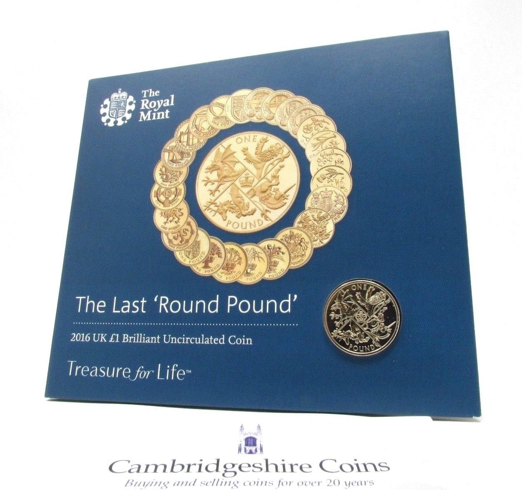 2016 ONE POUND BU £1 LAST ROUND POUND ( SEALED ) - £1 BU PACK - Cambridgeshire Coins
