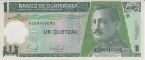 2016 ONE QUETZAL BANKNOTE GUATEMALA REF 752 - World Banknotes - Cambridgeshire Coins