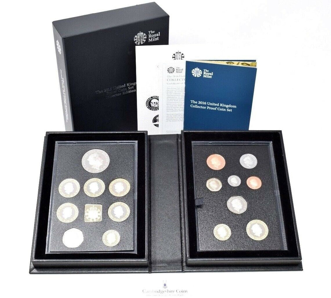 2016 ROYAL MINT COLLECTORS PROOF SET - PROOF SET black - Cambridgeshire Coins