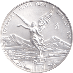 2016 SILVER 1/2 OUNCE MEXICO - SILVER WORLD COINS - Cambridgeshire Coins