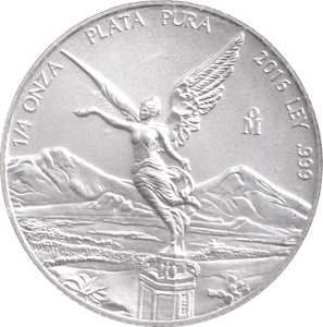 2016 SILVER PROOF 1/4 OUNCE MEXICO - SILVER WORLD COINS - Cambridgeshire Coins