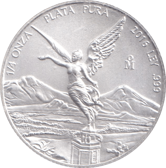 2016 SILVER PROOF 1/4 OUNCE MEXICO - SILVER WORLD COINS - Cambridgeshire Coins