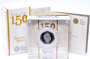 2016 SILVER PROOF 50P BEATRIX POTTER SQUIRREL NUTKIN - SILVER PROOF 50P BEATRIX POTTER - Cambridgeshire Coins