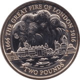 2016 TWO POUND £2 FIRE OF LONDON BRILLIANT UNCIRCULATED BU - £2 BU - Cambridgeshire Coins