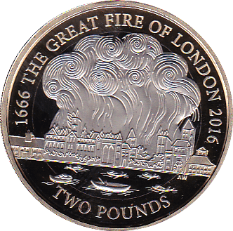 2016 TWO POUND £2 PROOF COIN GREAT FIRE OF LONDON - £2 Proof - Cambridgeshire Coins